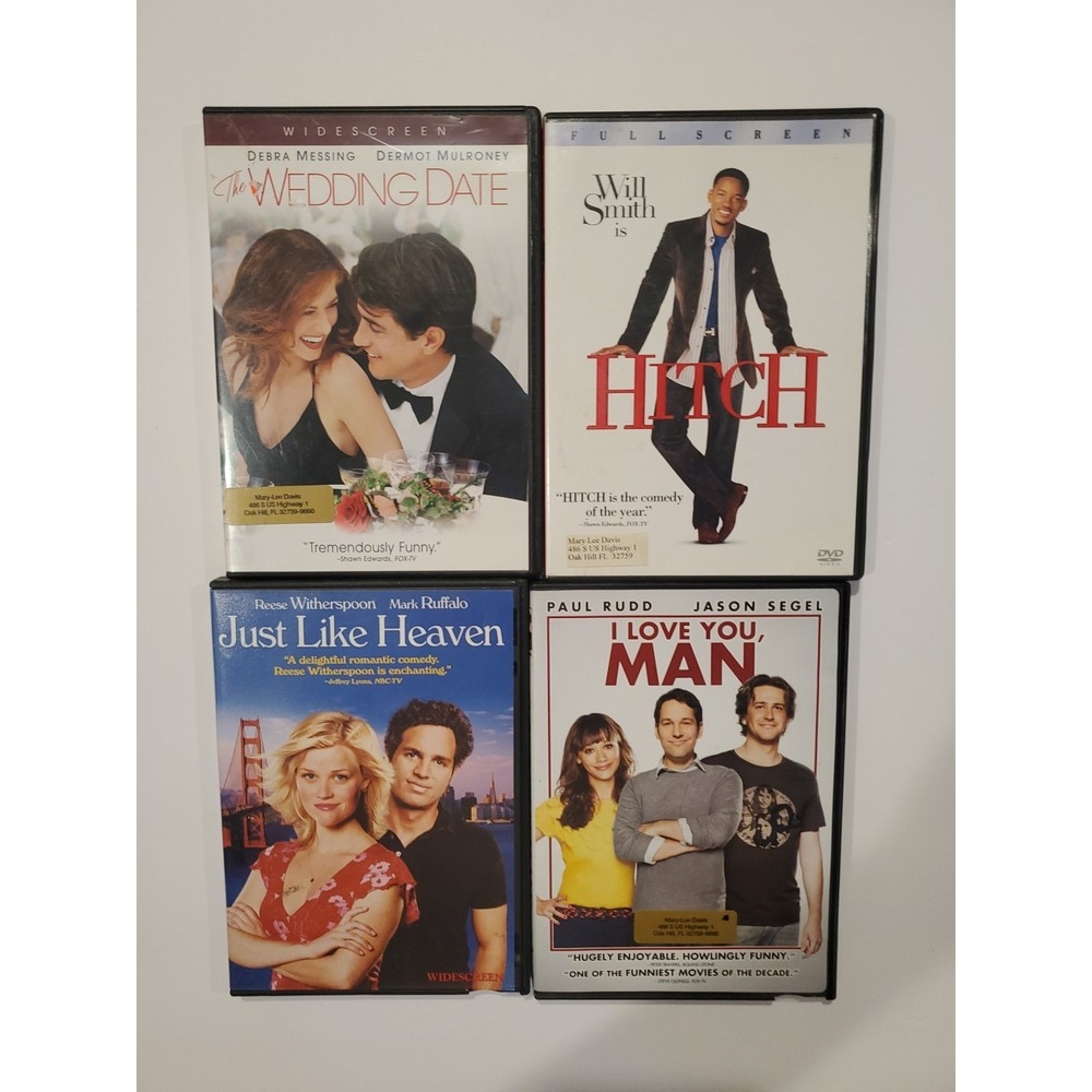 Romantic Comedy DVD Lot 4 Hitch I Love You Man Just Like Heaven The Wedding Date